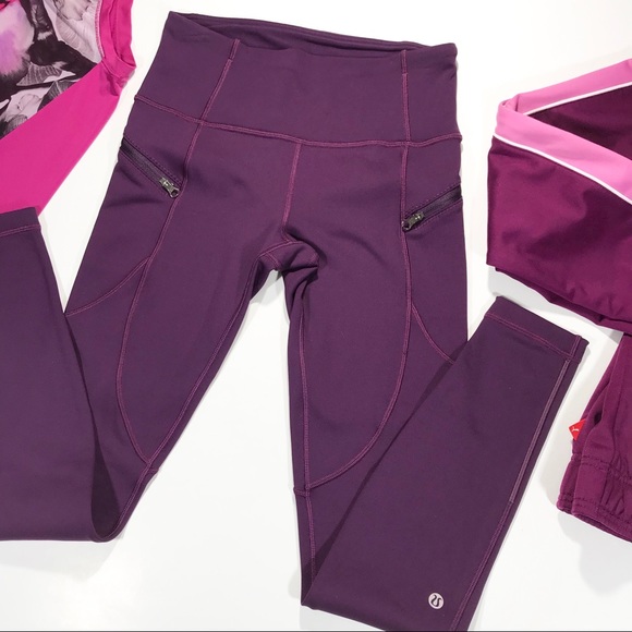 lululemon athletica Pants - Lululemon First Mile Tech Tight in Darkest Magenta